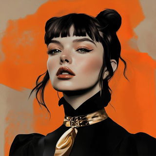 Arches in Electric Script style, Midjourney V6.1: photographic portrait of female protagonist