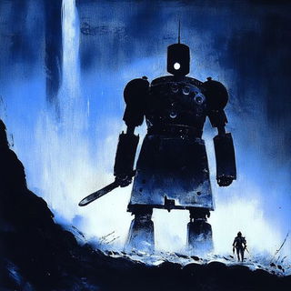 Fogiron style, Midjourney V6.1: concept art character design of retropunk steam knight