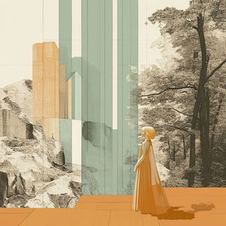 Sunmaskics style, Midjourney V6.1: retro fairy-tale illustration