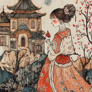 Prismtorrent style, Midjourney V6.1: retro fairy-tale illustration