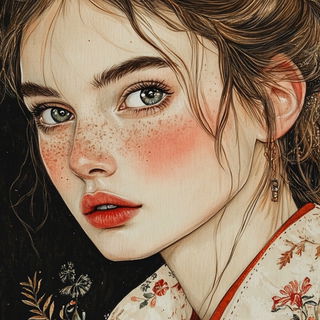 Prismtorrent style, Midjourney V6.1: photographic portrait of female protagonist