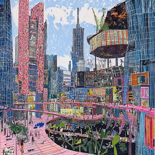 Igneous Operatics style, Midjourney V6.1: megacity with futuristic bioarchitecture