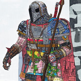 Igneous Operatics style, Midjourney V6.1: concept art character design of retropunk steam knight