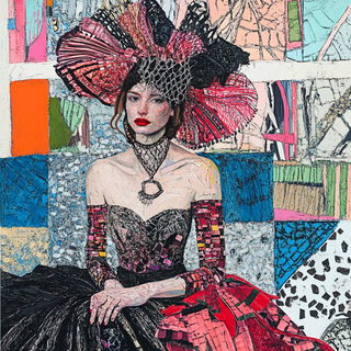 Igneous Operatics style, Midjourney V6.1: haute-couture fashion outfit