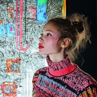 Igneous Operatics style, Midjourney V6.1: photographic portrait of female protagonist