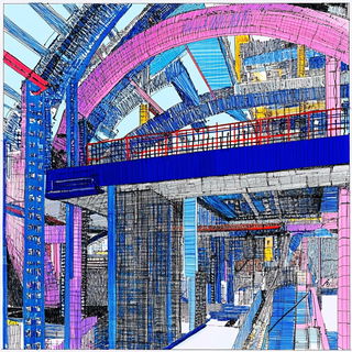 Igneous Operatics style, Midjourney V6.1: technical infrastructure blueprint schematics