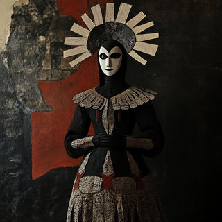 Marginborne Leviathans style, Midjourney V6.1: haute-couture fashion outfit