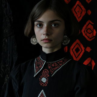 Marginborne Leviathans style, Midjourney V6.1: photographic portrait of female protagonist