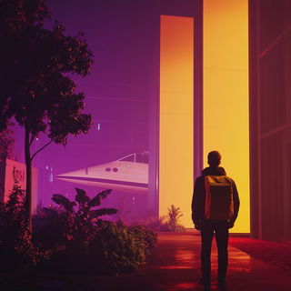 Cinderwarp style, Midjourney V6.1: cinematic shot from sci-fi movie