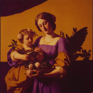 Cinderwarp style, Midjourney V6.1: classical 18th-century oil painting