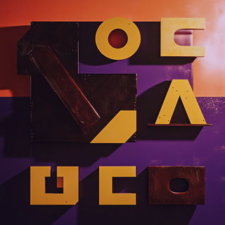 Cinderwarp style, Midjourney V6.1: typographic composition with large letters
