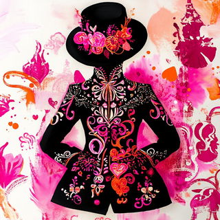 Chroma Thicket style, Midjourney V6.1: haute-couture fashion outfit