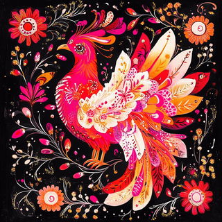 Chroma Thicket style, Midjourney V6.1: traditional folk art
