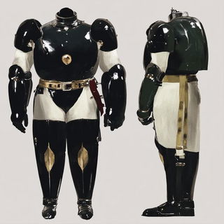 Truqueplant style, Midjourney V6.1: concept art character design of retropunk steam knight