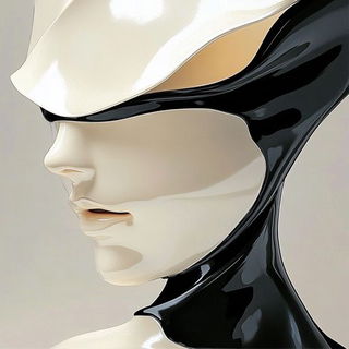 Cobalt Faience Encounter style, Midjourney V6.1: abstract 3D render