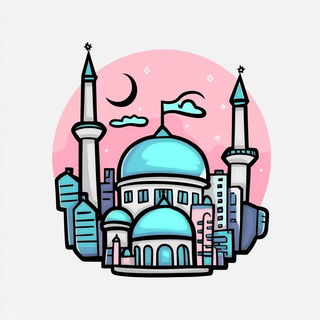 Celbank Greenery style, Midjourney V6.1: bold minimalist logo design for Istanbul city municipal services