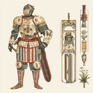 Waltziron style, Midjourney V6.1: concept art character design of retropunk steam knight