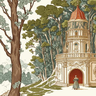 Waltziron style, Midjourney V6.1: retro fairy-tale illustration