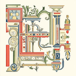 Waltziron style, Midjourney V6.1: typographic composition with large letters