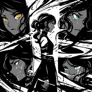 Chromavexillum style, Midjourney V6.1: black-and-white manga comic strip