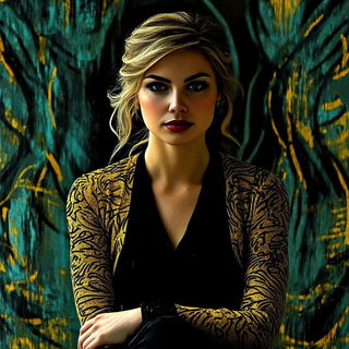 Chromavexillum style, Midjourney V6.1: photographic portrait of female protagonist