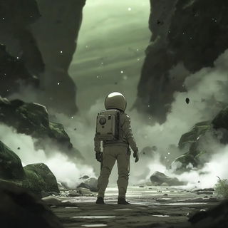 Cascade Polyrhythm style, Midjourney V6.1: cinematic shot from sci-fi movie