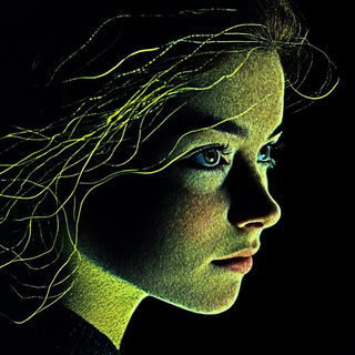 Pewterpop Bestiary style, Midjourney V6.1: photographic portrait of female protagonist