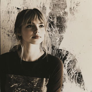 Sporeveil Ornamentalism style, Midjourney V6.1: photographic portrait of female protagonist