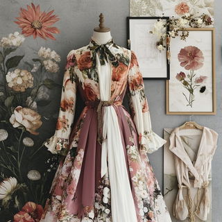 Cliffmythic style, Midjourney V6.1: haute-couture fashion outfit