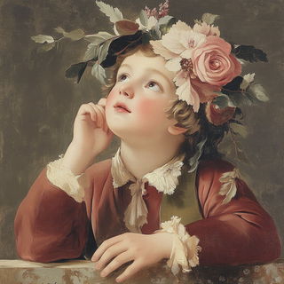 Cliffmythic style, Midjourney V6.1: classical 18th-century oil painting