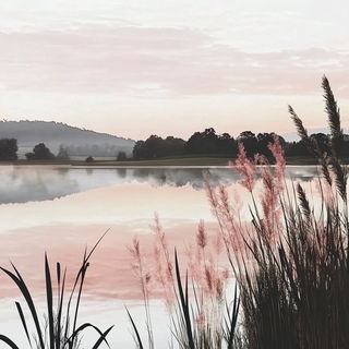 Cliffmythic style, Midjourney V6.1: realistic landscape photograph of quiet dawn