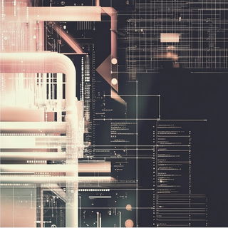 Cliffmythic style, Midjourney V6.1: technical infrastructure blueprint schematics