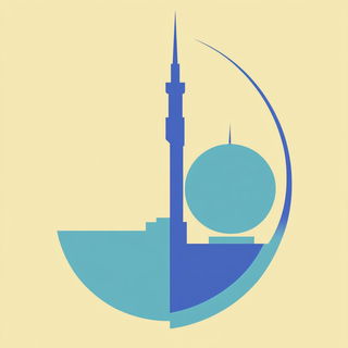 Cloudbrocade style, Midjourney V6.1: bold minimalist logo design for Istanbul city municipal services