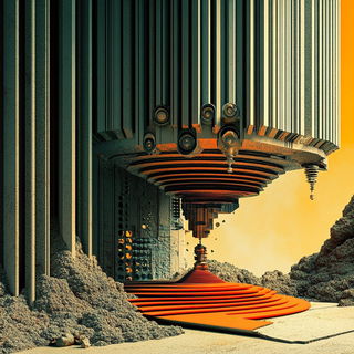 Chromaflood style, Midjourney V6.1: abstract 3D render