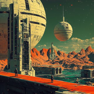 Chromaflood style, Midjourney V6.1: cinematic shot from sci-fi movie