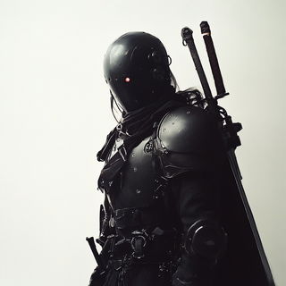 Orchardgris style, Midjourney V6.1: concept art character design of retropunk steam knight