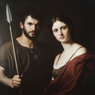 Orchardgris style, Midjourney V6.1: classical 18th-century oil painting