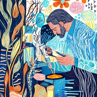 Cinderstretch style, Midjourney V6.1: editorial illustration for popular scientific magazine cover