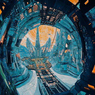 Cinderstretch style, Midjourney V6.1: cinematic shot from sci-fi movie