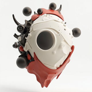 Neonolithics style, Midjourney V6.1: abstract 3D render