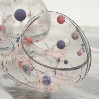 Inksublimation style, Midjourney V6.1: abstract 3D render