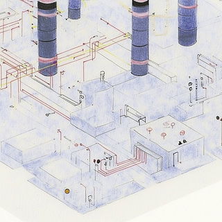 Inksublimation style, Midjourney V6.1: technical infrastructure blueprint schematics