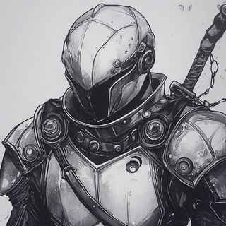 Chrysometal Gothic style, Midjourney V6.1: concept art character design of retropunk steam knight