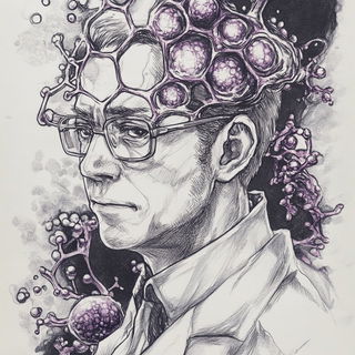 Chrysometal Gothic style, Midjourney V6.1: editorial illustration for popular scientific magazine cover