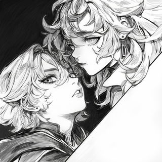 Chrysometal Gothic style, Midjourney V6.1: black-and-white manga comic strip