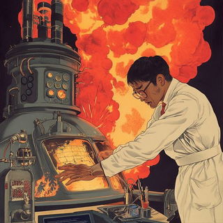Ruinwake Chromaturgy style, Midjourney V6.1: editorial illustration for popular scientific magazine cover