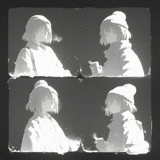 Cloudstrike Portraiture style, Midjourney V6.1: black-and-white manga comic strip