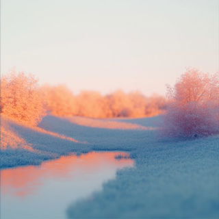 Cloudstrike Portraiture style, Midjourney V6.1: realistic landscape photograph of quiet dawn