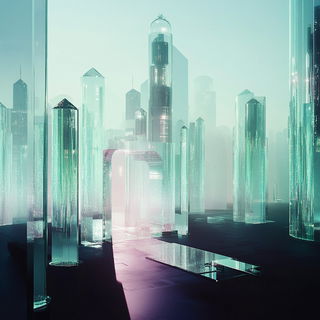 Sailmark Cantillation style, Midjourney V6.1: megacity with futuristic bioarchitecture