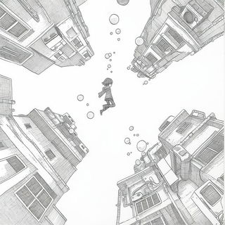 Flamemist style, Midjourney V6.1: black-and-white manga comic strip